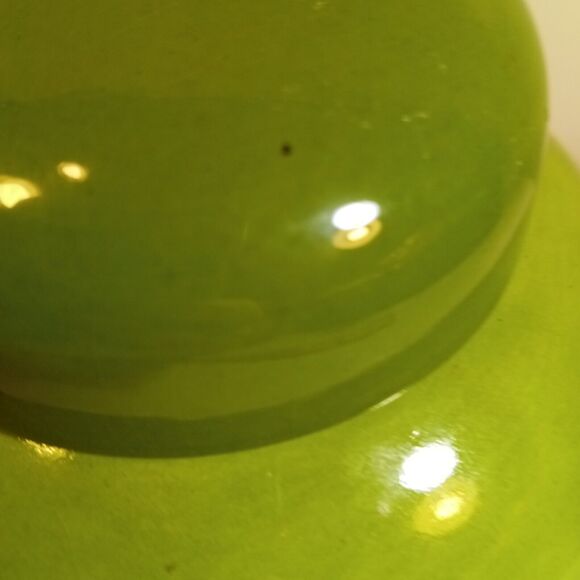 Vintage Holland Mold Ginger Jar MCM Avocado Green Handmade 6.5" Retro Decor Art - Picture 10 of 10